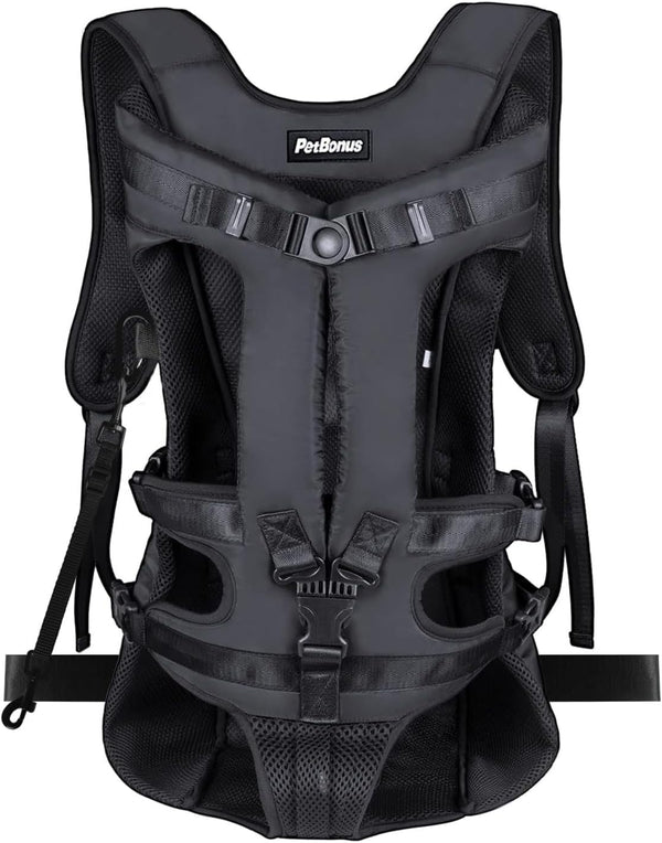 PetBonus Pet Front Dog Carrier Backpacks, Adjustable Pet Backpack, Legs Out Easy-fit