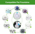 Pet Fountain Filters - 16 Carbon and 4 Foam Pre-Filters for Ceramic/Cupcake Pet Fountain