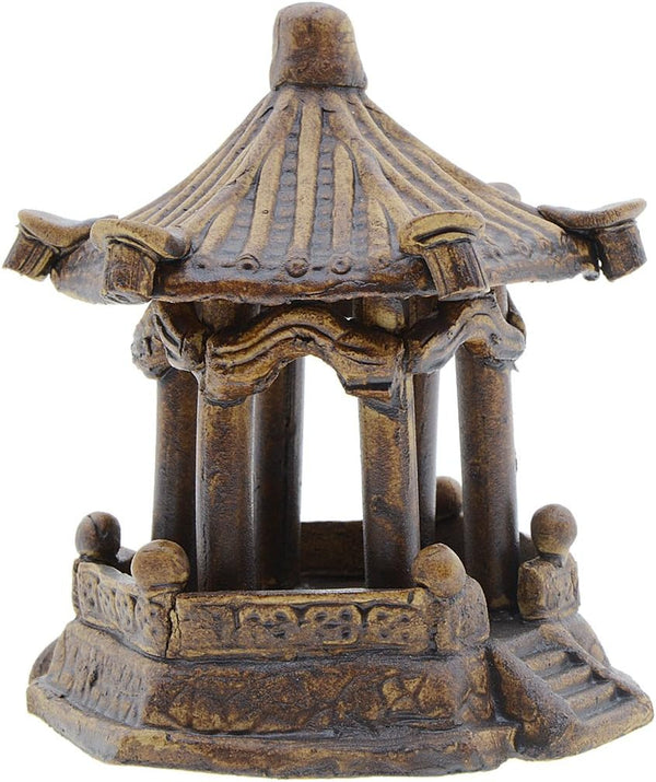Saim Pavilion Aquarium Decorative Resin Hexagonal Landscape Décor for Small Fish and Shrimp to Hide and Play