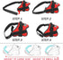 Bolux Dog Harness, No-Pull Reflective Vest, Breathable Adjustable Pet Harness with Handle for Outdoor Walking (Red, M)