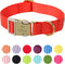 Babole Red Nylon Dog Collars for Small Puppy, 13 Colors Adjustable Soft Comfortable Pet Collars with Safety Metal