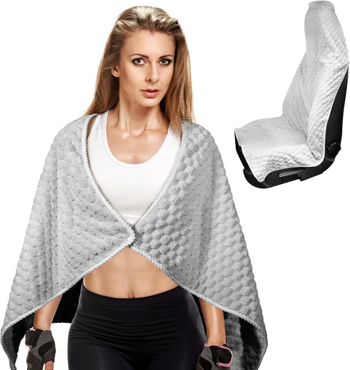 BOWERBIRD Sweat Towel & Temporary Car Seat Cover 2 in 1 for Gym,