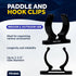 Five Oceans Kayak Paddle Holder - Paddle Clip for Kayaking, Easy Mounting with Hardware, Black - Heavy-Duty Plastic