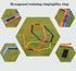 Hexagon Agility Ring Training Circle, Speed Agility Ladder, Football Footwork Trainer, 3Pcs Multicolor Fitness Equipment