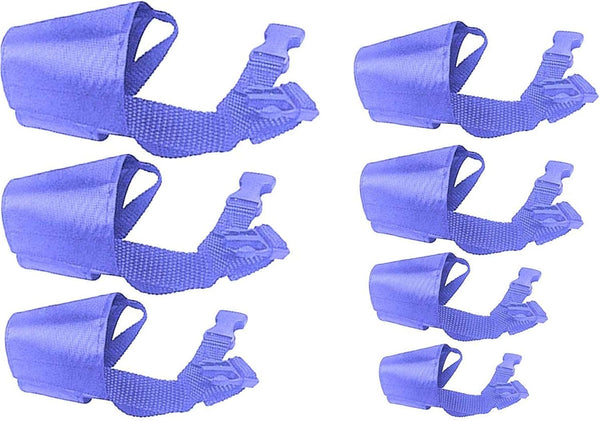 Dog Muzzles Suit, 7PCS Adjustable Quick Fit Muzzles for Small Medium Large Dogs, Blue