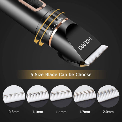 Dog Clippers Professional Heavy Duty Grooming Clipper, 3-Speed Low Noise Rechargeable Cordless Tools for Thick Coats