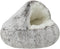 Dog Cave Bed for Small Dogs Cats, Anti-Anxiety Calming Plush Bed, Fluffy Covered Hooded Cozy Burrow, Washable,