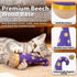 Lulu's world Wooden Interactive Cat Toy with Catnip - Nienie Tumbler Wobble Toy for Indoor Cats, Self-Righting Chaser