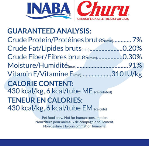 INABA Churu Lickable Purée Natural Cat Treats, Tuna & Chicken 3 Flavor Assortment (12 Tubes)