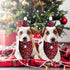 STMK Christmas Snowflake Dog Bandana Costume, Classic Plaid Scarf Hat Bow Tie with Bell Decoration for Pets