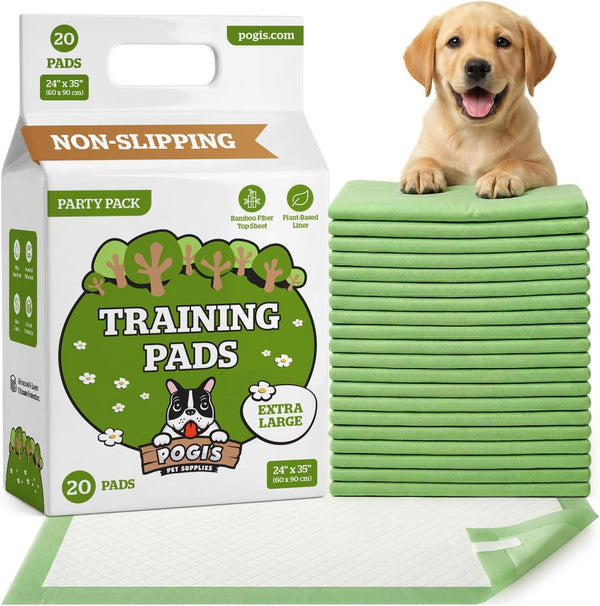 Pogis Potty Pads with Sticky Tabs XL, Super Absorbent, Odor Blocking, 40-Count