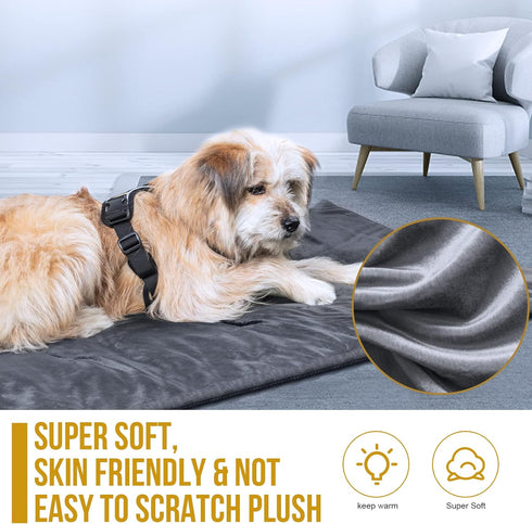 OneTigris Portable Travel Dog Bed, Waterproof Anti-Slip Cushioned Mat for Camping and Indoor Use