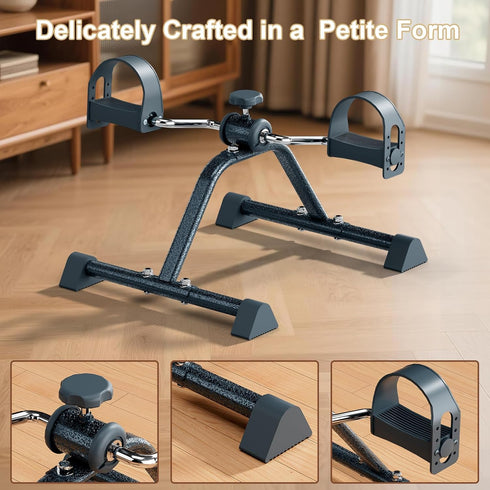FITKS360 Under Desk Elliptical & Mini Exercise Bike Seated Leg Exerciser & Pedal Machine for Seniors Arm & Leg Workout