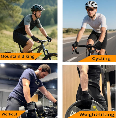 VWX Anti-Slip Gel Palm Workout Gloves for Men and Women - with Sweat-Wicking Fabric for Gym,Weight Lifting, Cycling