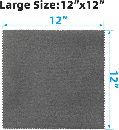 Miaozhun 10 Pack 12"x12" Microfiber Gun Cleaning Cloth, Lint Free Gun Cleaning Rags, Reusable Microsuede