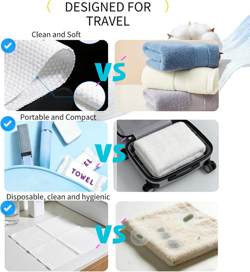 Disposable Compressed Towels, Large Size Compressed Towel, Coin Tissue Portable Washcloth Washcloth Reusable for Travel
