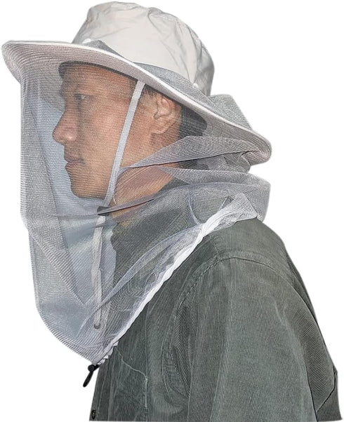 Mosquito Netting Net Bug Face Veil Hat Mesh Safari Camping Fishing Cap Garden Gnat Beekeeper Head Screen Hood Women Men