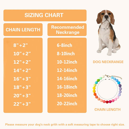 Pearl Collar Beaded Dog Collar, Handmade Fancy Collar with Bell Necklace Jewelry for Small Dogs Puppy (12"+2", Without