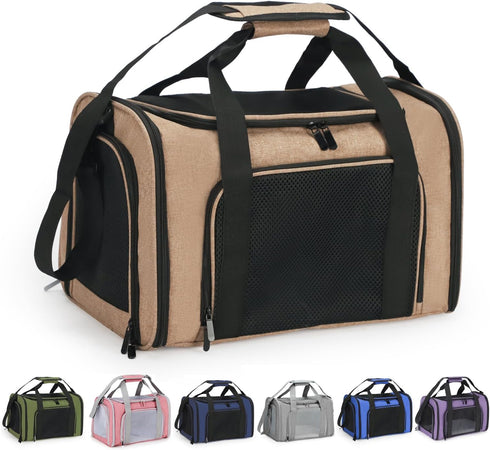 DALASITING Airline Approved Pet Carrier for Cats and Small Dogs Up to 15lbs,