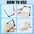 2PCS Foldable Seat for Poolside Chairs, Lightweight Portable Flip Chairs for Edge of Pool, Outdoor Camping, Picnic