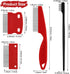 5 Pieces Dog Eye Combs - Tear Stain Remover Combs for Small Dogs, Gently Removing Eye Mucus & Crust (Red, Black)