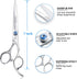7" Trimming Offset JASON Straight Dog Grooming Scissors, Ergonomic Pets Grooming Shears, Premium Cats Kit with Handle