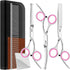 Dog Grooming Scissors Set, Heavy Duty Scissors with Safety Round Tip, 6 in 1 for Dogs, Cats and Other Animals