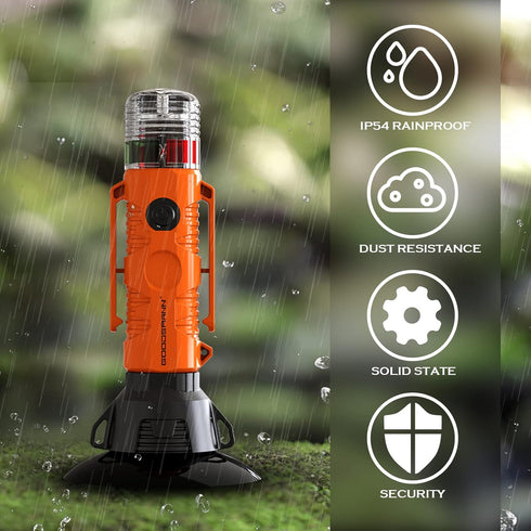 GOODSMANN Flashlight Signal Light for Boat and Kayak, Suction Cup & Magnetic Base Included