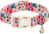Dog Collars, Spring Blue Floral Print Pet Collar Holiday Light Pink Durable