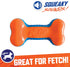 Nerf Dog 7in TPR EXO Squeak Bone - Blue/Orange Color
