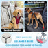 2 Pack Lukovee Dog Car Seat Belt, Headrest Restraint Seatbelt, Adjustable Pet Safety Leads with Reflective Elastic
