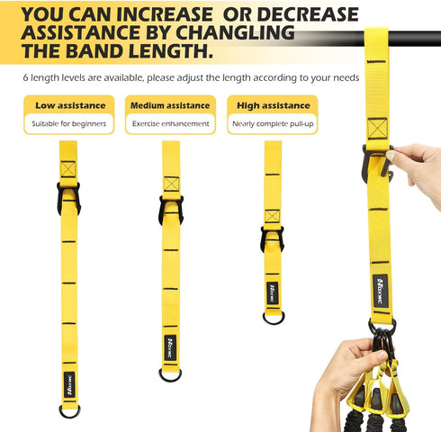 Pull Up Assistance Bands - Adjustable Heavy Duty Resistance Band for Home Fitness, Body Stretching, and Chin Up