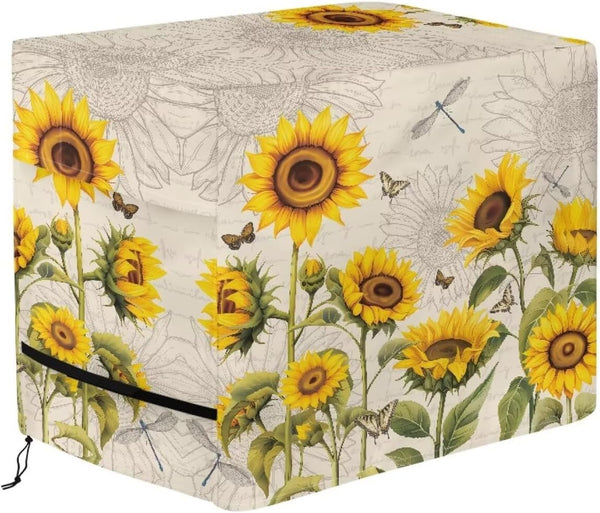 Puxucrazy Patio Cooler Cover Sunflower Rolling Cooler Cover Anti-UV Patio Ice Chest Protective