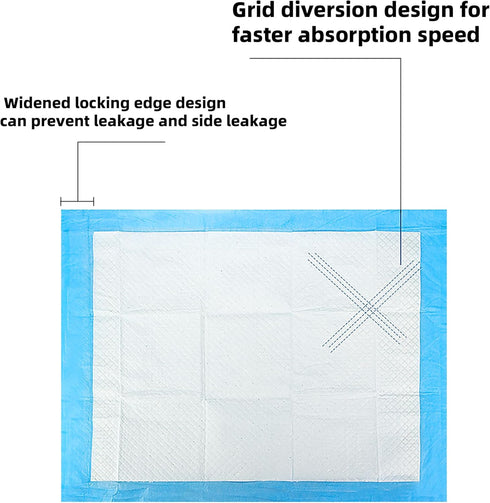 22" x 22" Disposable Puppy Dog Training Pads - Super Absorbent for Indoor Dogs, 100 Counts, Blue