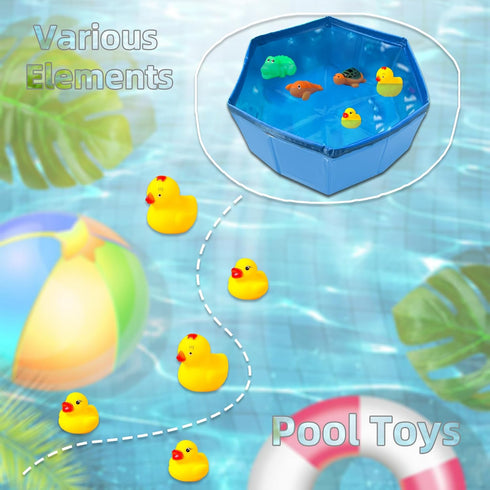 VEINARDYL 2 5 Swimming Swimming pcs Cat Pool Toys with pcs Toys, Foldable PVC Cat Splash Play Pool Water Mat Funny