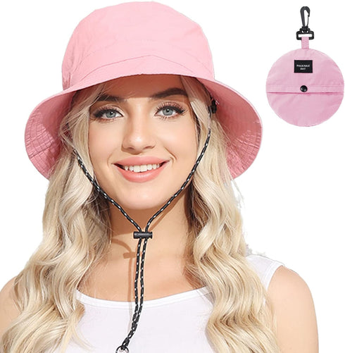Womens Packable Waterproof Bucket Hat - Men UV Protection Sun Hat
