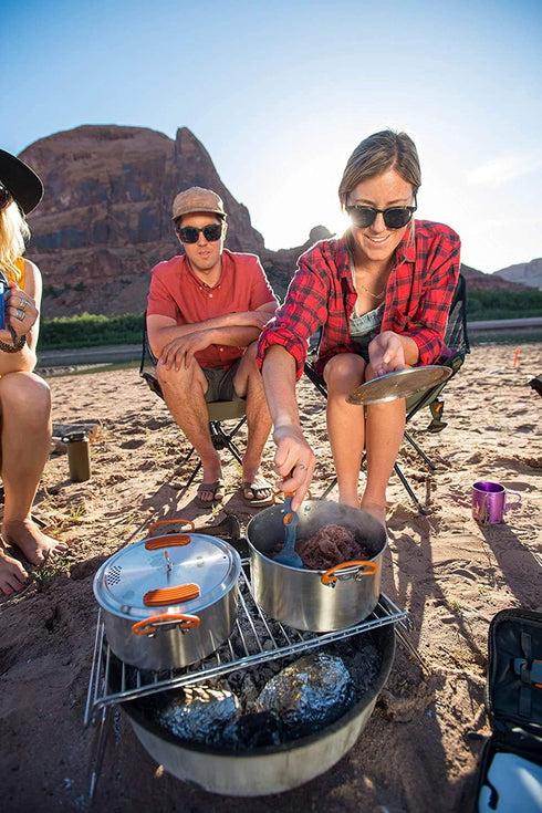 GSI Outdoors Portable Campfire Grill - Collapsible Backpacking & Camping Grill