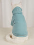 QWINEE Basic Dog Hoodie, Dog Warm Jacket, Cat Apparel, Dog Shirt, Dog Clothes for Puppy Kitten Small Medium Dogs Cats Cadet Blue S