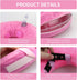MCHY Inflatable Dog Cone - Adjustable Recovery Collar for Dogs After Surgery, Prevent Biting & Scratching (M, Pink)