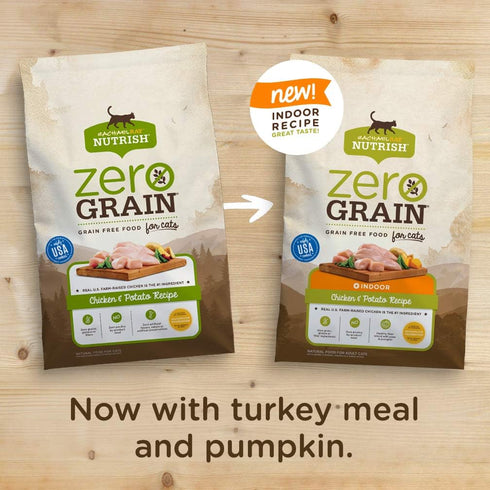 Rachael Ray Nutrish Zero Grain Natural Dry Cat Food, Chicken & Potato Recipe, 3 Pounds, Grain Free