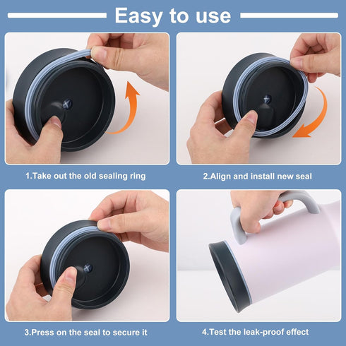 PEUTIER 6pcs 40oz 40oz Gasket Replacement for Owala Tumbler, O Shaped Rubber Lid Seal Ring Water Bottle Accessories