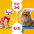MTLEE 12 Pieces Small Dog Hair Bow Rubber Bands, Cute Puppies Hair Bows with Rhinestones, Pet Hair Accessories