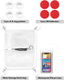 Paddle board Deck Bag, Sup Accessories Mesh Storage Deck Bag with 4pcs D-Ring Patches& Double-Side Adhesive with Waterproof Phone Case