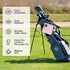 Small Magnetic Golf Towel - Microfiber Waffle Design with Clip for Golf Bags and Carts