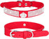 Haoyueer Rhinestone Dog Collar, Cute Dazzling Soft Suede Leather Collar with Crystal Diamond for XS Dogs