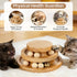 3-Level 7 YooxArmor Cat Ball Track Toy for Cats, Wooden Tower with Spinning Balls, Interactive Indoor Play for Kittens