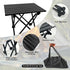 Wensdr 2 Set Folding Camping Table with Chairs Lightweight Picnic Table and Chairs for Beach Hiking Travel Fishing