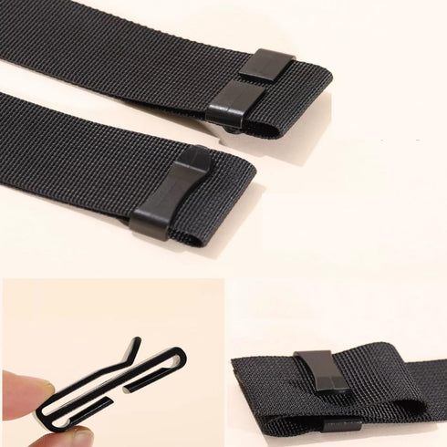 ArrErr 30 Pack 1 Inch Backpack Webbing Ending Clip Plastic Excess Length Straps End Keeper Quick Slip Buckle Fastener