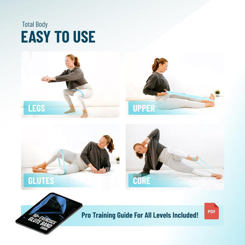 Iron Core Fitness Mini Resistance Bands Sets for Trainers, Bootcamp, Gym for Men and Women - Ebook, Videos, Workout
