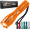 Gorilla Grip Powerful LED 750 FT Water Resistant Tactical Flashlight, High Lumens Ultra Bright Mini Flash Light (Orange)